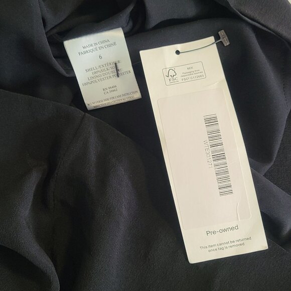 Theory Lylin Black 100% Silk Double Georgette Sleeveless Layered Mini Dress 6 - Picture 10 of 10